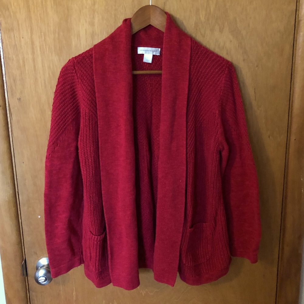 Women’s Red Open Cardigan